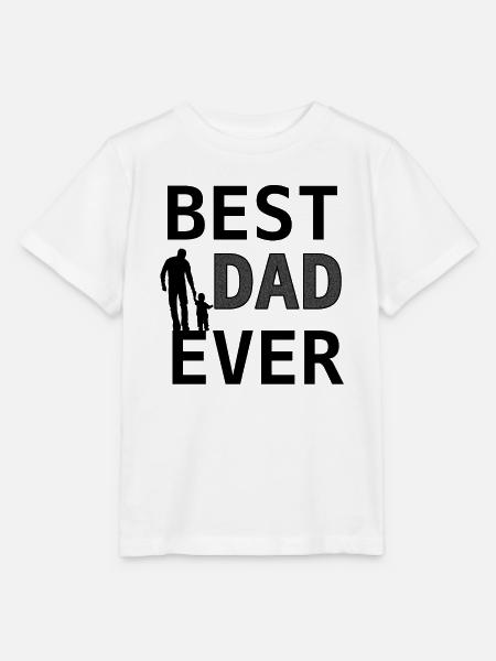 Best Dad Glitzer Design - Stanley/Stella Kinder T-Shirt MINI CREATOR  - Weiß