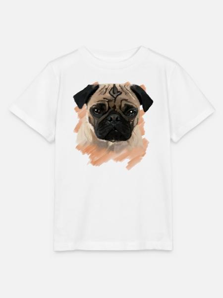 Mops - Stanley/Stella Kinder T-Shirt MINI CREATOR - Weiß