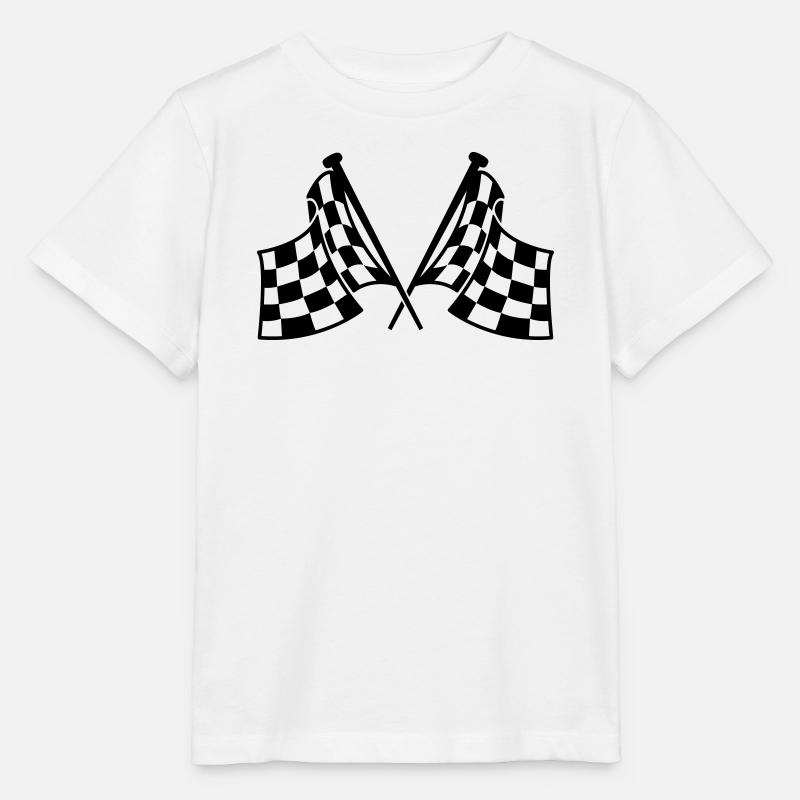 drapeaux de course - T-shirt bio MINI CREATOR Stanley/Stella Enfant - blanc