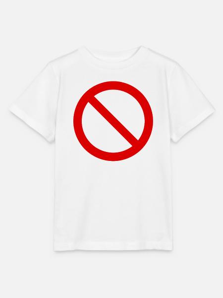 Rotes Verboten Symbol Muster - Stanley/Stella Kinder T-Shirt MINI CREATOR - Weiß