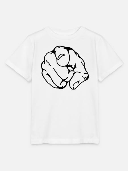 hand faust finger - Stanley/Stella Kinder T-Shirt MINI CREATOR  - Weiß