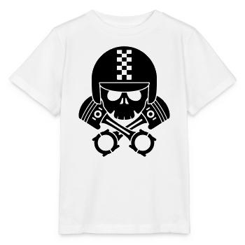 schädel helm kolben - Stanley/Stella Kinder T-Shirt MINI CREATOR  - Weiß - Vorne - Maike (125cm)