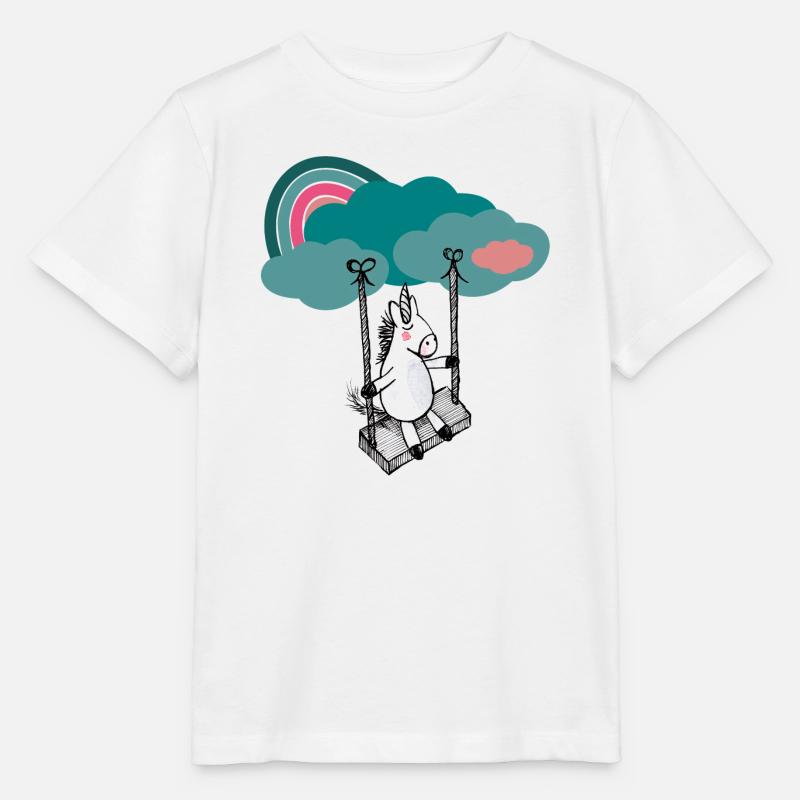 Glückliches Einhorn - Stanley/Stella Kinder T-Shirt MINI CREATOR  - Weiß