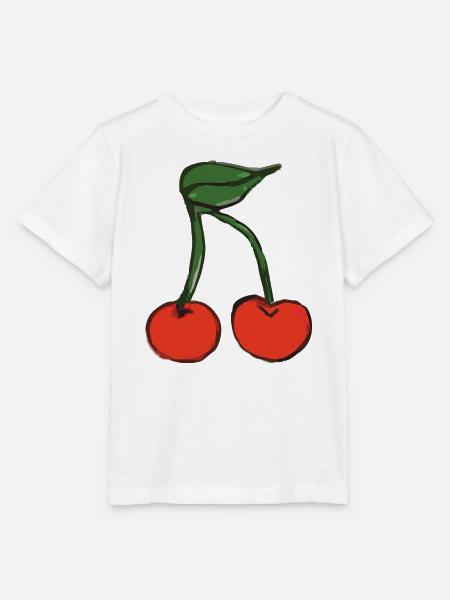 kirsche cherry - Stanley/Stella Kinder T-Shirt MINI CREATOR - Weiß
