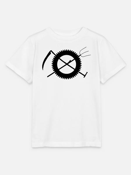 Gabel Sense Zahnrad Landwirt Symbol - Stanley/Stella Kinder T-Shirt MINI CREATOR - Weiß