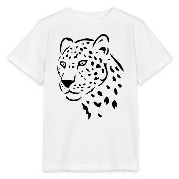 léopard - T-shirt bio MINI CREATOR Stanley/Stella Enfant - blanc - Devant - Maike (125cm)