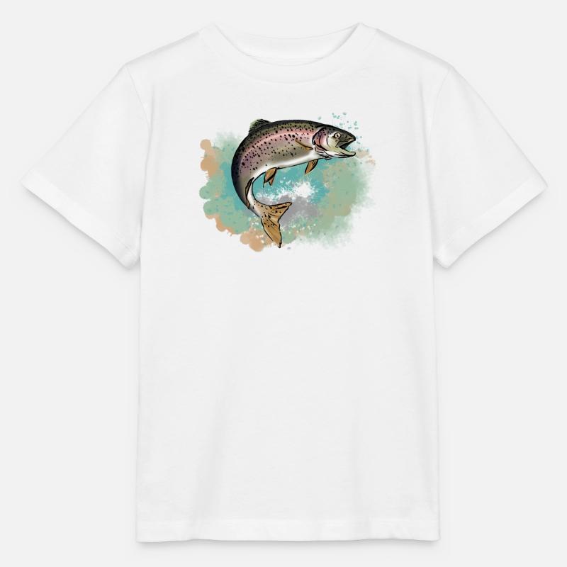 Truite - T-shirt bio MINI CREATOR Stanley/Stella Enfant - blanc