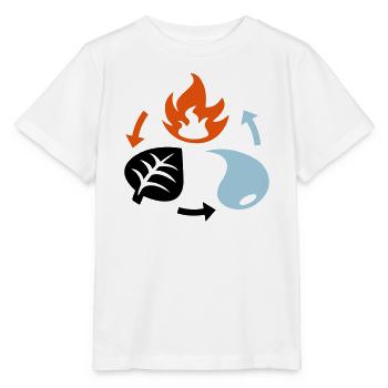 Feu, eau, éléments végétaux - T-shirt bio MINI CREATOR Stanley/Stella Enfant - blanc - Devant - Maike (125cm)
