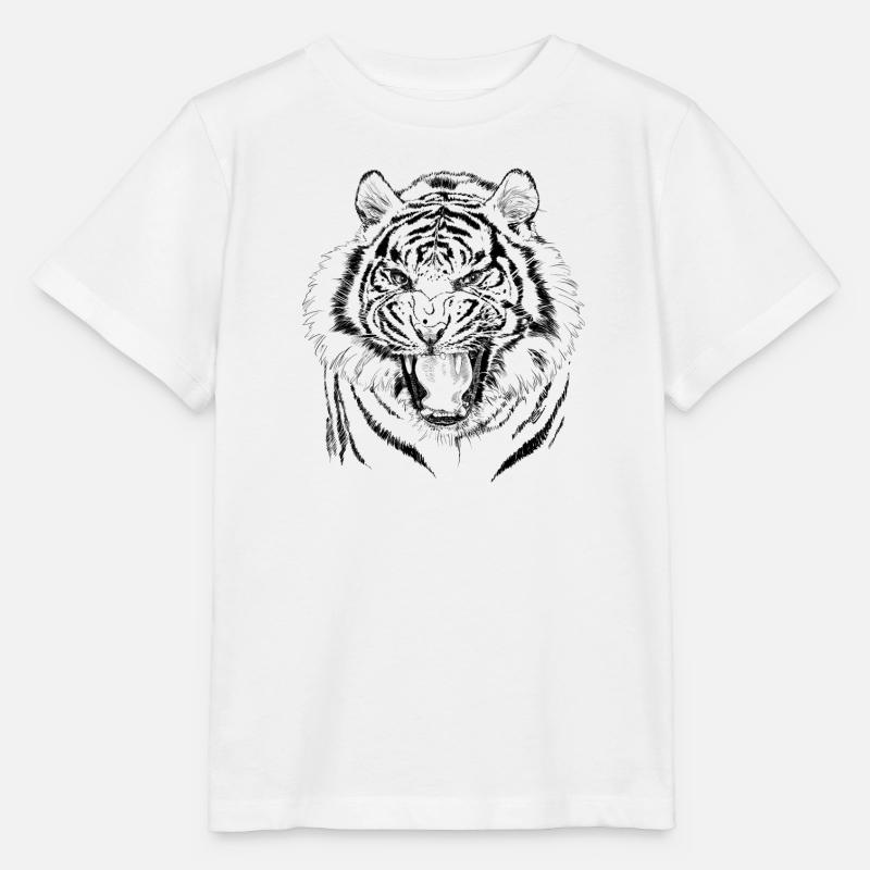 Tiger - Stanley/Stella Kinder T-Shirt MINI CREATOR  - Weiß