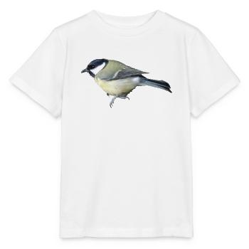 Grand oiseau - T-shirt bio MINI CREATOR Stanley/Stella Enfant - blanc - Devant - Maike (125cm)