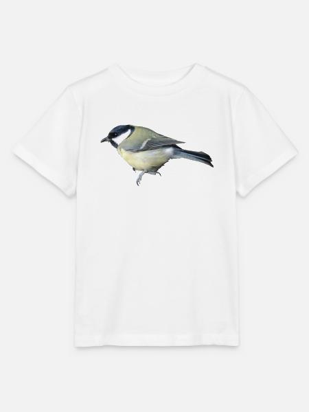 Vogel Kohlmeise - Stanley/Stella Kinder T-Shirt MINI CREATOR - Weiß