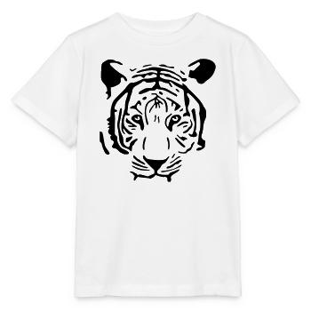 Weißer Tiger - Stanley/Stella Kinder T-Shirt MINI CREATOR  - Weiß - Vorne - Maike (125cm)