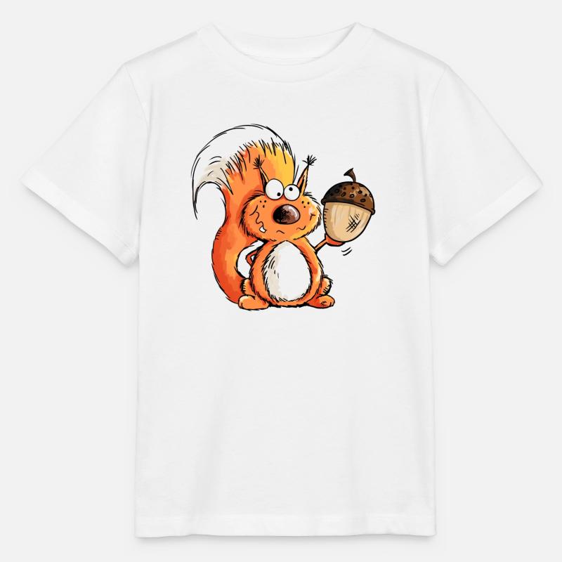 Eichhörnchen - Tier - Tiere - Eichel - Wald - Stanley/Stella Kinder T-Shirt MINI CREATOR  - Weiß