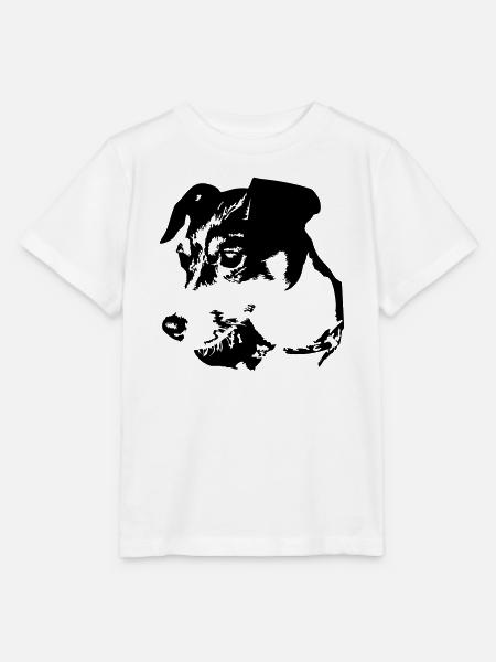 Jack Russell Terrier Kopf - Stanley/Stella Kinder T-Shirt MINI CREATOR - Weiß