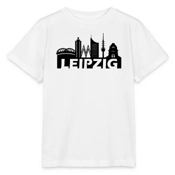 Leipzig skyline - Stanley/Stella MINI CREATOR Kids’ T-Shirt - white - Front - Maike (125cm)