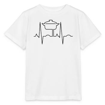 Herzschlag mit Topf - Stanley/Stella Kinder T-Shirt MINI CREATOR  - Weiß - Vorne - Maike (125cm)
