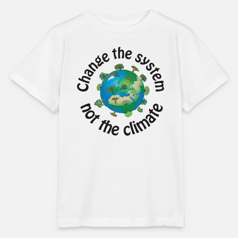 Changer le système, pas le climat noir - T-shirt bio MINI CREATOR Stanley/Stella Enfant - blanc