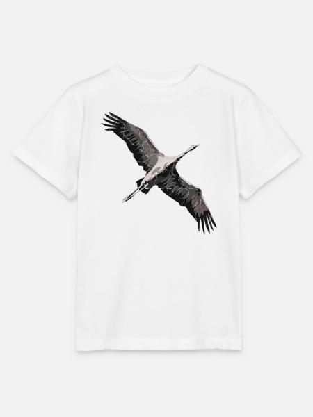 Kranich beim Flug in den Süden - Stanley/Stella Kinder T-Shirt MINI CREATOR  - Weiß