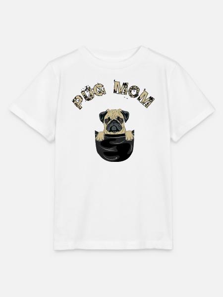Mops Mamma - Stanley/Stella Kinder T-Shirt MINI CREATOR  - Weiß