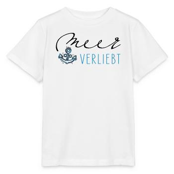 La mer amoureuse - T-shirt bio MINI CREATOR Stanley/Stella Enfant - blanc - Devant - Maike (125cm)