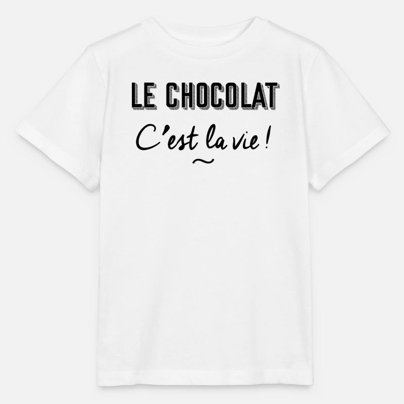 Le chocolat c'est la vie ! - T-shirt bio MINI CREATOR Stanley/Stella Enfant - blanc