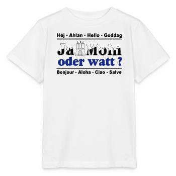 Hamburg , Tradition , Ja Moin oder watt (25) - Stanley/Stella Kinder T-Shirt MINI CREATOR  - Weiß - Vorne - Maike (125cm)