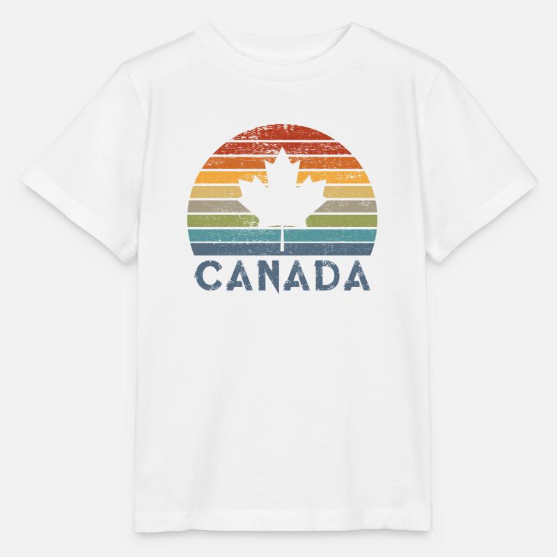 Canada Vintage Design - T-shirt bio MINI CREATOR Stanley/Stella Enfant - blanc