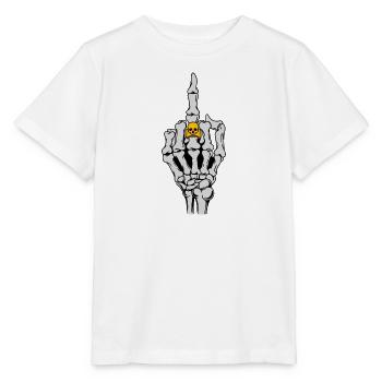 Rock music rocker heavy metal hard rock skeleton - Stanley/Stella MINI CREATOR Kids’ T-Shirt - white - Front - Maike (125cm)