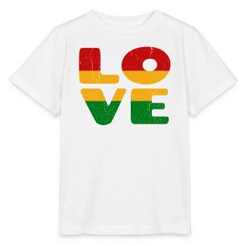 I love Jamaica Reggae Reggae Music Rasta - Stanley/Stella MINI CREATOR Kids’ T-Shirt - white - Front - Maike (125cm)