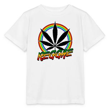 Reggae Rastafari Jamaika Reggaeton Rasta Ragga Jah - Stanley/Stella Kinder T-Shirt MINI CREATOR  - Weiß - Vorne - Maike (125cm)