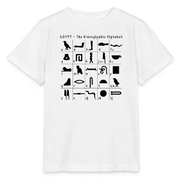 Hieroglyphic Alphabet - Stanley/Stella MINI CREATOR Kids’ T-Shirt - white - Front - Maike (125cm)
