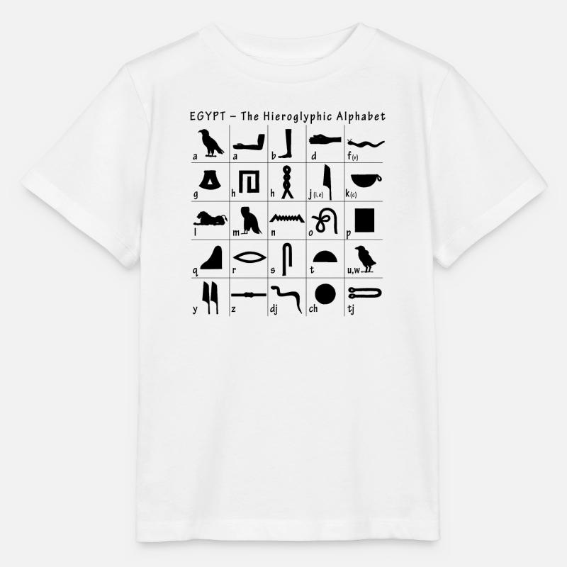 Hieroglyphen Alphabet - Stanley/Stella Kinder T-Shirt MINI CREATOR  - Weiß