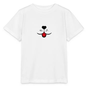 Dog Face Dogs Snout Tongue Heart Dog Nose - Stanley/Stella MINI CREATOR Kids’ T-Shirt - white - Front - Maike (125cm)
