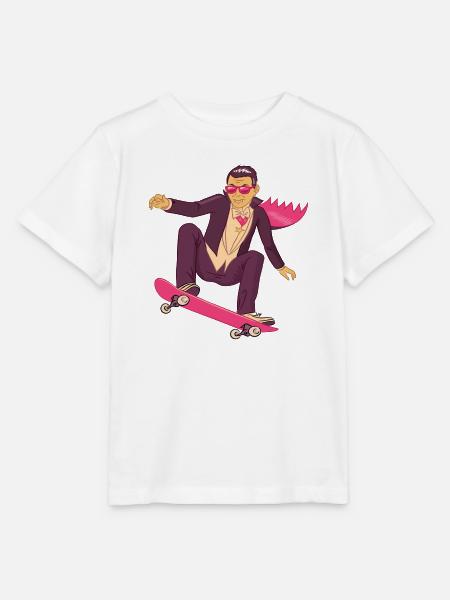 Skater Skating - Stanley/Stella Kinder T-Shirt MINI CREATOR - Weiß