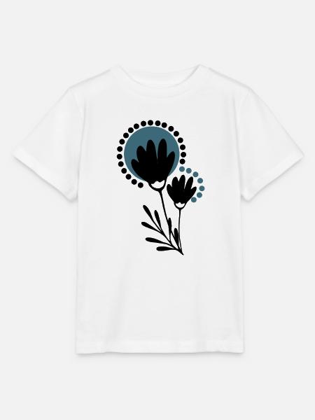 Scandi Blumen - Stanley/Stella Kinder T-Shirt MINI CREATOR - Weiß