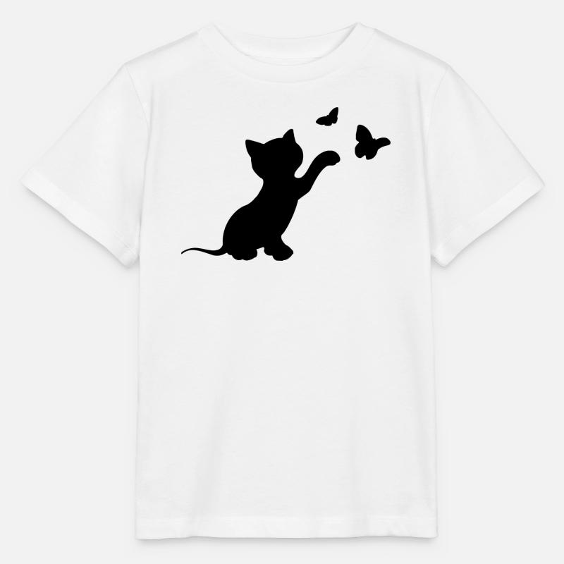 Katze - Stanley/Stella Kinder T-Shirt MINI CREATOR  - Weiß
