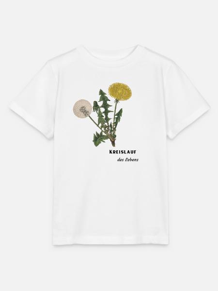 Kreislauf des Lebens, Löwenzahn, Pusteblume - Stanley/Stella Kinder T-Shirt MINI CREATOR - Weiß