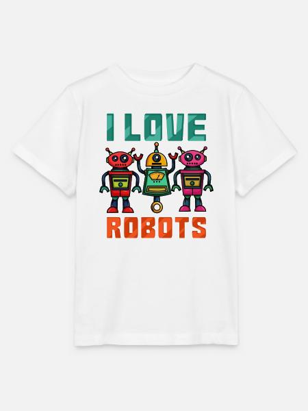 Roboter Robot - Stanley/Stella Kinder T-Shirt MINI CREATOR - Weiß