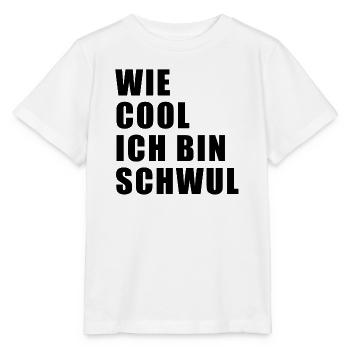 Wie cool, ich bin schwul - Stanley/Stella Kinder T-Shirt MINI CREATOR  - Weiß - Vorne - Maike (125cm)