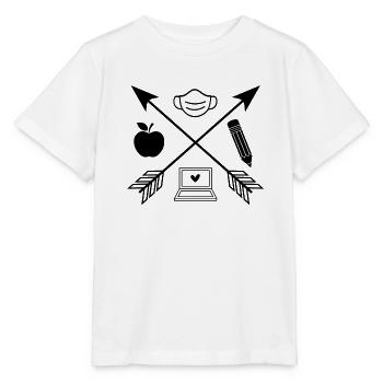 Lehrer Lehrerin Symbole Schule Uni Maske Geschenk - Stanley/Stella Kinder T-Shirt MINI CREATOR  - Weiß - Vorne - Maike (125cm)
