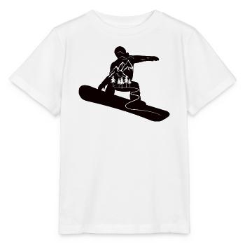 Snowboard Sprung Skipiste Berge für Snowboarder - Stanley/Stella Kinder T-Shirt MINI CREATOR  - Weiß - Vorne - Maike (125cm)