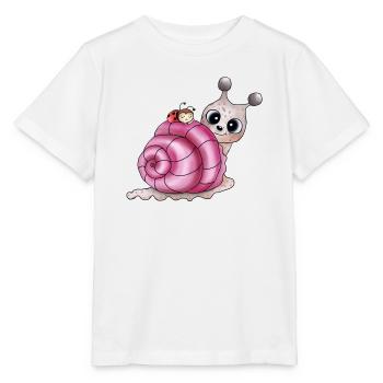 coquille rose - T-shirt bio MINI CREATOR Stanley/Stella Enfant - blanc - Devant - Maike (125cm)