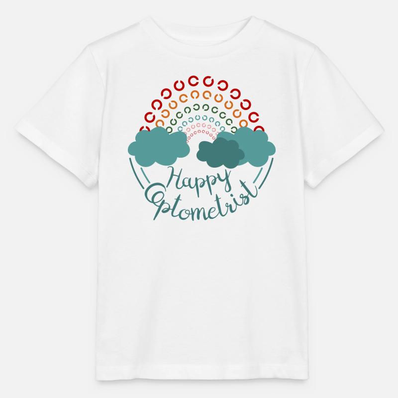 Happy Optometrist Arc-en-ciel - T-shirt bio MINI CREATOR Stanley/Stella Enfant - blanc