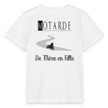 Motarde de Mère en Fille Moto - T-shirt bio MINI CREATOR Stanley/Stella Enfant - blanc - Devant - Maike (125cm)