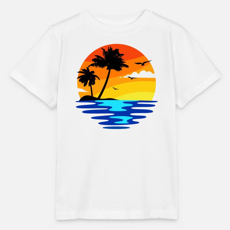 Vacances plage plage vacances île océan caraïbes - T-shirt bio MINI CREATOR Stanley/Stella Enfant - blanc