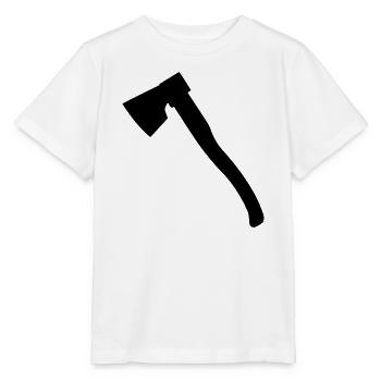 Hache hache hache hache pour charpentier bûcheron - T-shirt bio MINI CREATOR Stanley/Stella Enfant - blanc - Devant - Maike (125cm)