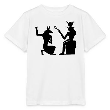 Pyramid Egyptian hieroglyphics pharaoh - Stanley/Stella MINI CREATOR Kids’ T-Shirt - white - Front - Maike (125cm)