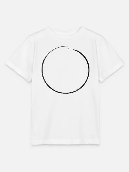 offener schwarzer Kreis | Schmutzrand - Stanley/Stella Kinder T-Shirt MINI CREATOR - Weiß