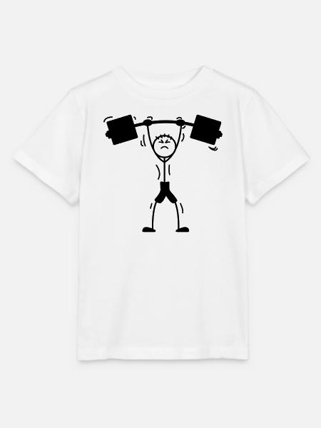 Gewichtheber-Logo, Emblem - Stanley/Stella Kinder T-Shirt MINI CREATOR - Weiß