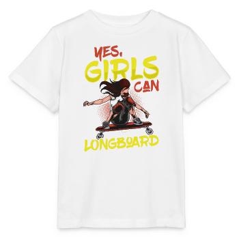 Longboarding Longboarder Longboard - Stanley/Stella Kinder T-Shirt MINI CREATOR  - Weiß - Vorne - Maike (125cm)